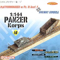 ドラゴン 1/144 パンツァーコープ 平床貨車 ｗ/3号戦車F型 & 無蓋貨車  (パンツァーコープ 16)
