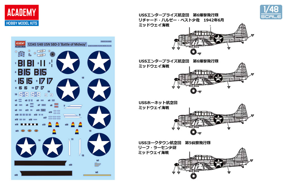 1/48 Aircrafts USN SBD-3 ドーントレス ミッドウェイ海戦 80周年記念