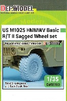 アメリカ陸軍 M1025 ハンビー用 標準R/T 自重変形タイヤセット (タミヤ/イタレリ/アカデミー用)