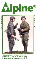 アルパイン 1/35 フィギュア WW2 ドイツ 武装親衛隊 擲弾兵士官セット (2体セット)