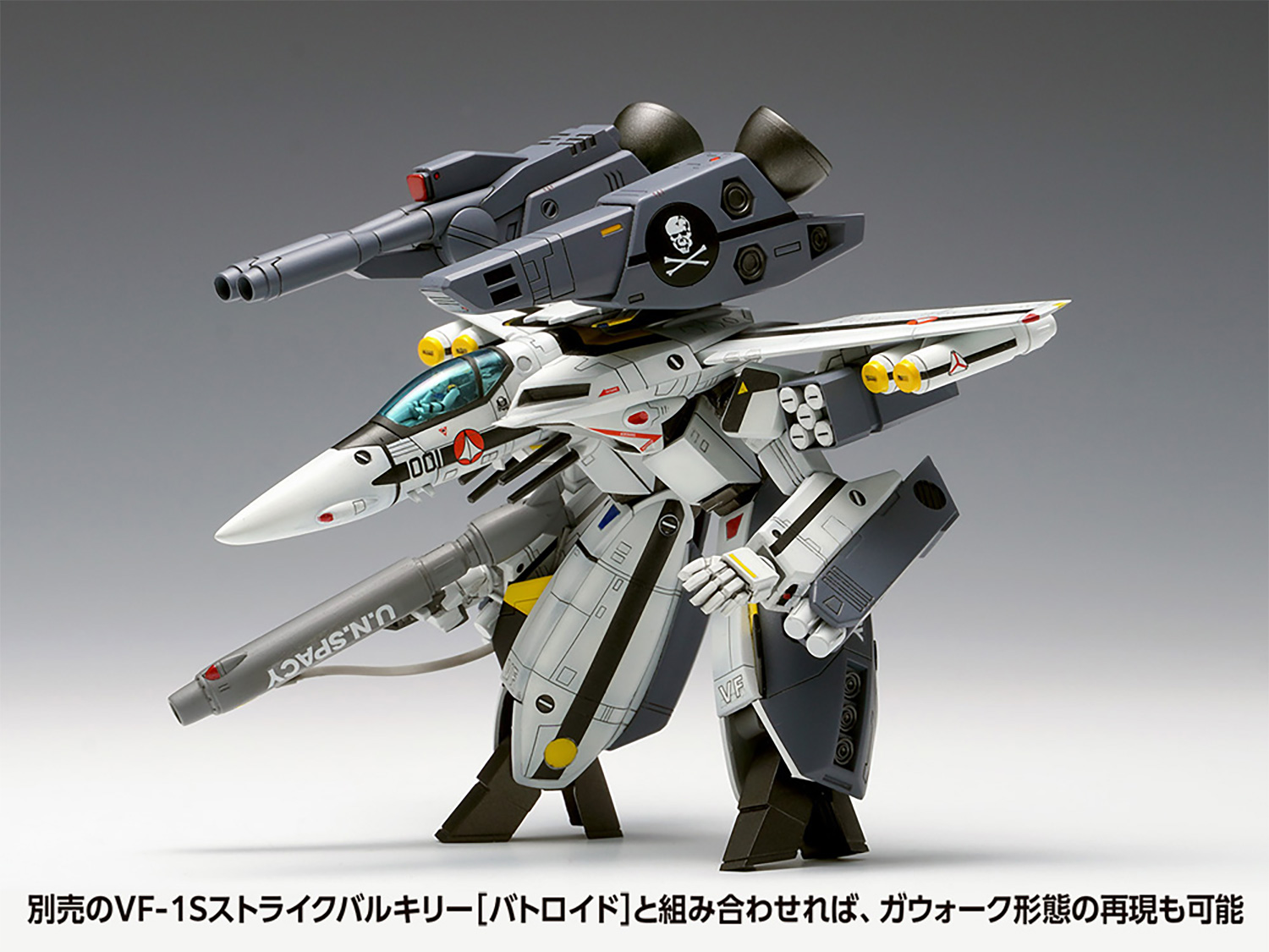 VF-1S ストライクバルキリー ファイター コンバーチブルキット 一条輝機、ロイ・フォッカー機 選択仕様 プラモデル (ウェーブ 超時空要塞マクロス シリーズ No.015) 商品画像_4