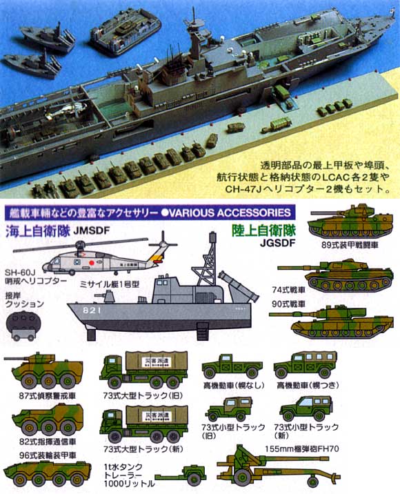 タミヤ 海上自衛隊輸送艦 LST-4002 しもきた 1/700 ウォーターライン