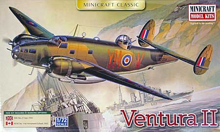 PV-1 ベンチュラ 2 イギリス空軍 / カナダ空軍 プラモデル (ミニクラフト 1/72 航空機プラスチックモデルキット No.11661) 商品画像