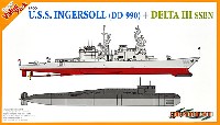アメリカ海軍 駆逐艦 インガソル DD-990 ＋ ソ連海軍 原子力潜水艦 デルタ 3 (2隻セット)