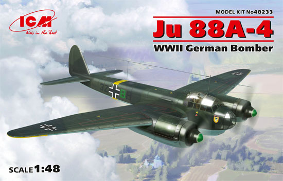 1/48 エアクラフト プラモデル ユンカース Ju88A-4 爆撃機 ICM (アイ