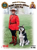 ICM 1/16 ワールドガード 王立カナダ 女性騎馬警察 w/警察犬