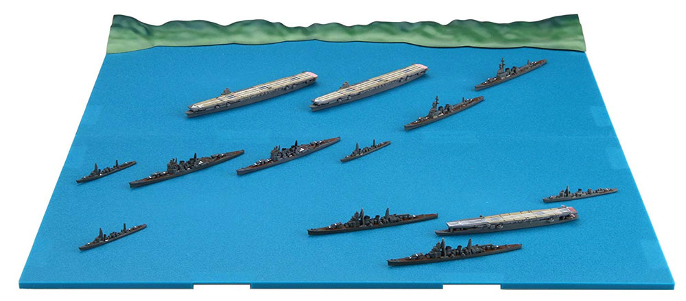 連合艦隊主力戦艦 12艦セット1/3000フジミ模型(海面パネル付き)