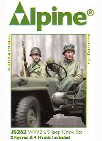 WW2 アメリカ陸軍 小型車両に搭乗する士官と兵士 (2体セット)