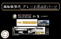 日本海軍 航空母艦 加賀 三段式飛行甲板用 木甲板シール & 艦名プレート