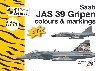 サーブ JAS39 グリペン カラー & マーキング 1/144デカール付き