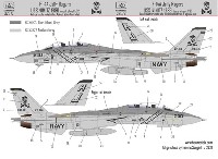 F-14A トムキャット VF-84 ジョリー ロジャース USS ニミッツ 1986 ロービジ デカール